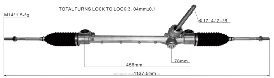 cremallera de dirección asistida 45502-bz090 BNPH2812 repuestos suzuki motos Bolivia - DAIHATSU