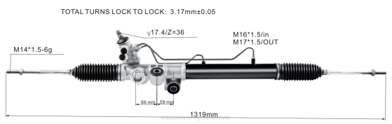 cremallera de dirección asistida 8-97943521-0 BNPH2607 mayorista de repuestos automotrices - ISUZU