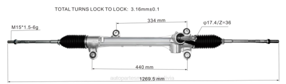 cremallera de dirección asistida 45510-28220 BNPH2514 venta de autopartes mayoreo - TOYOTA