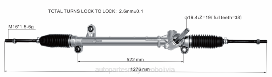 cremallera de dirección asistida jx6c-3a500-ad BNPH2664 venta de autopartes mayoreo - FORD