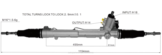 cremallera de dirección asistida 8rd422065 8r1422065g 8rd422065a BNPH2418 autopartes mayoreo - VOLKSWAGEN